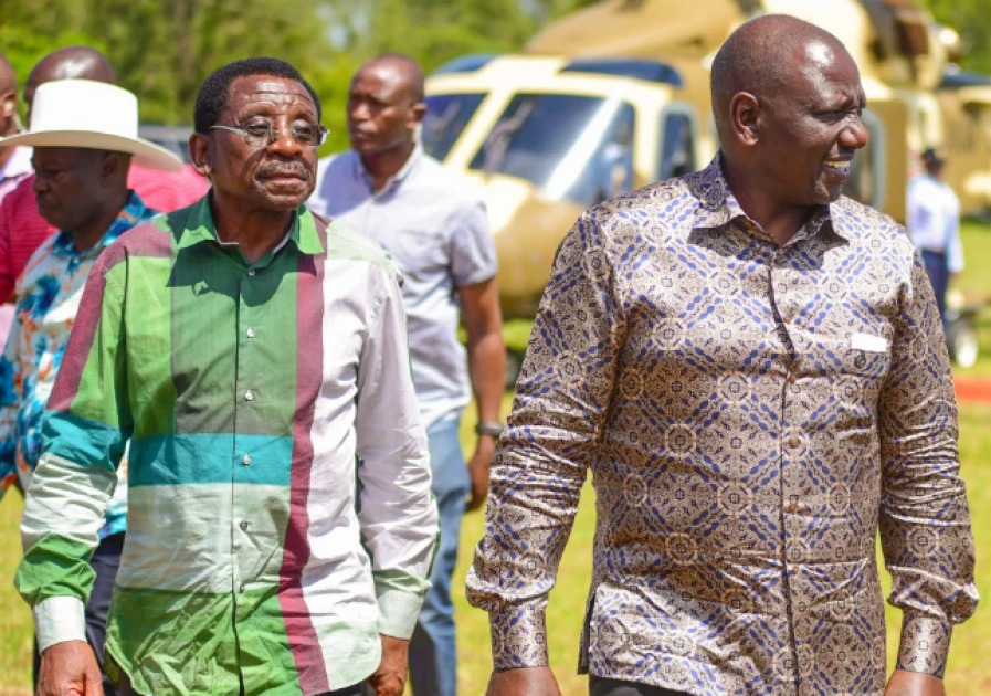 File image of President William Ruto and James Orengo.